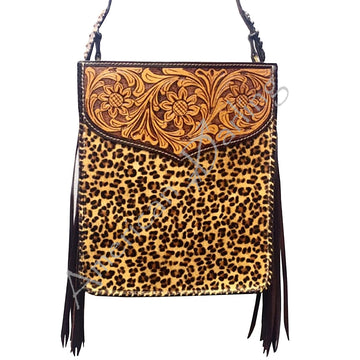 American Darling Cross Body hand Tooled Hair On-Genuine Leather Western Women Bag Handbag Purse | Crossbody for Cute